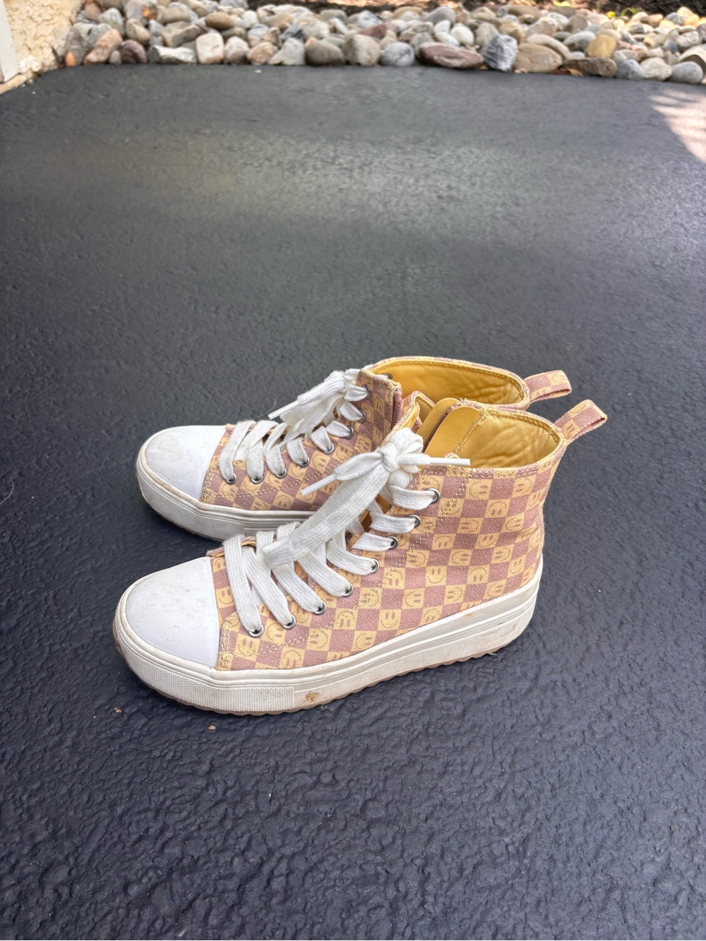 Smiley High Top Sneakers